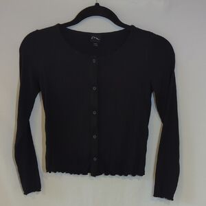 Art Class Black Button-Down Top